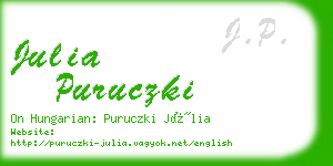 julia puruczki business card